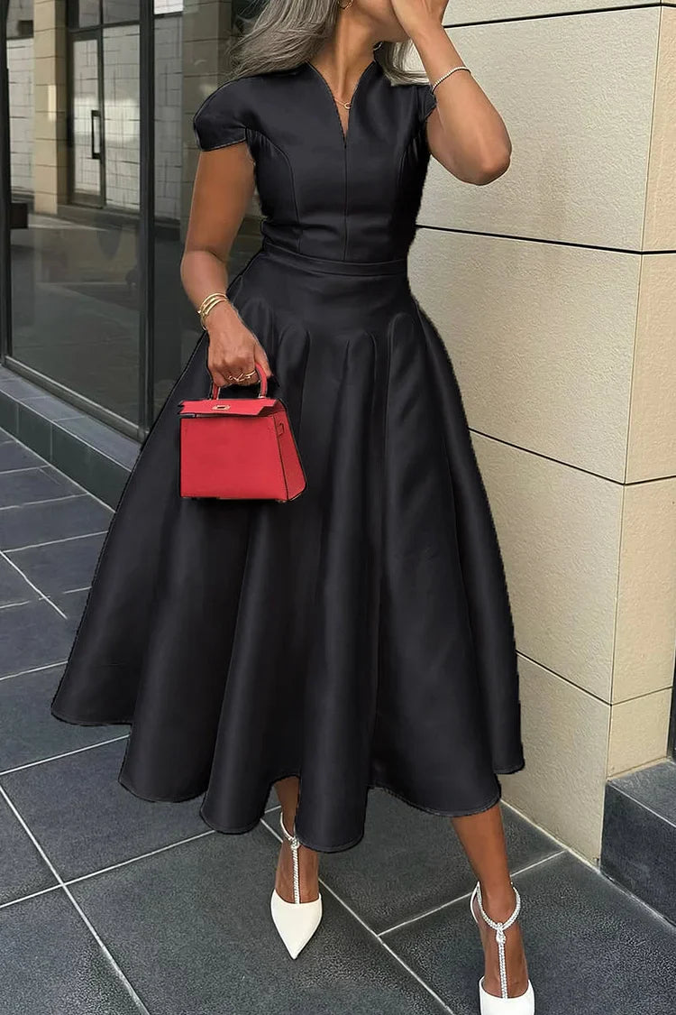 Φόρεμα για κορίτσια με V ντεκολτέ και φαρδιά μέση