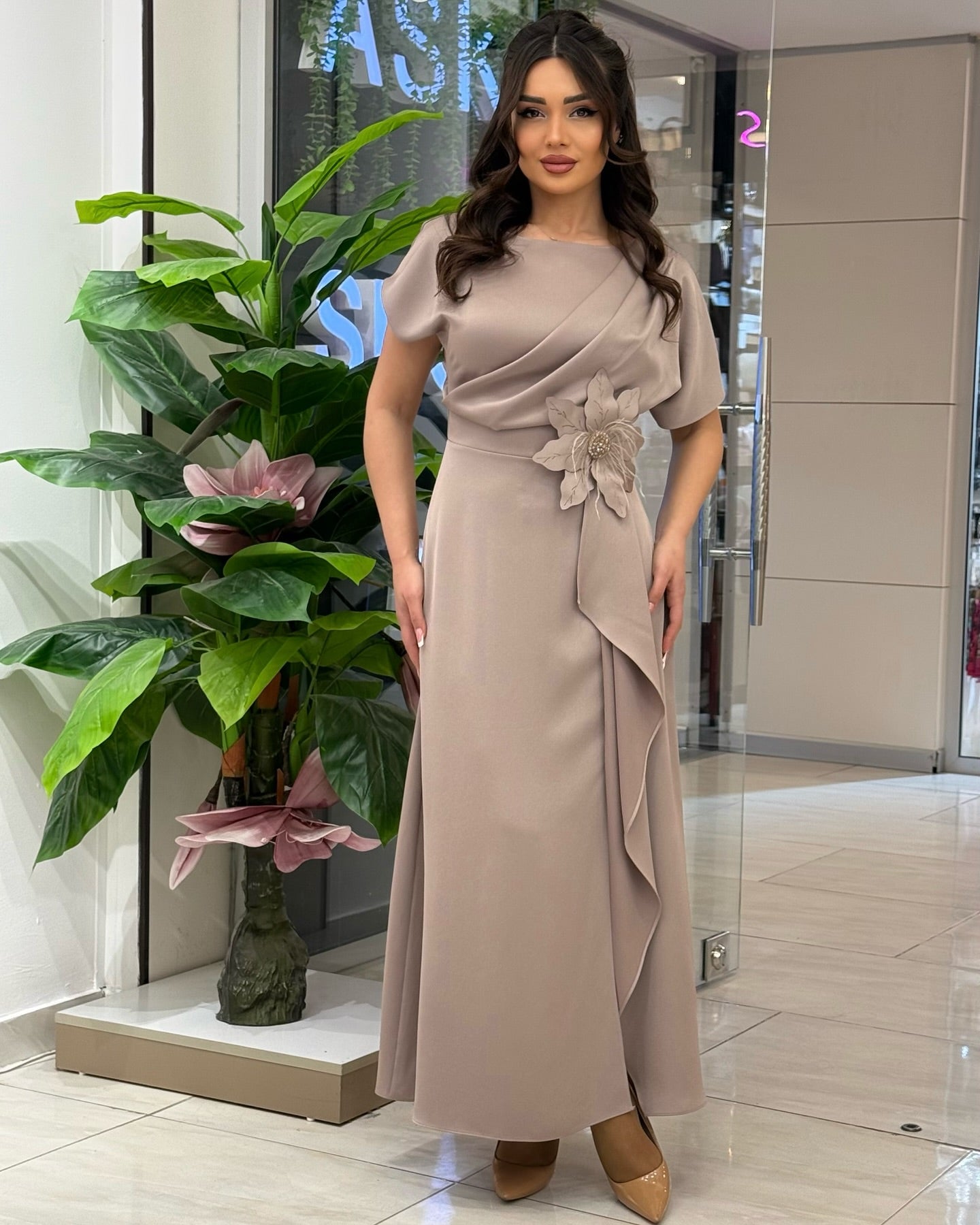 🌼Κομψό σέξι φόρεμα με λουλούδια για γυναίκες