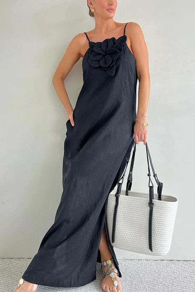 Μακρύ φόρεμα από λινό μείγμα 2025