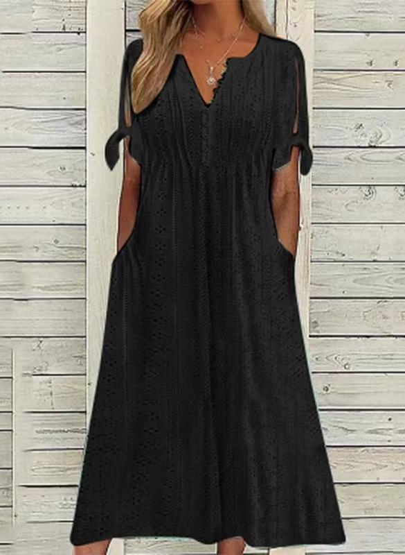 Κομψό γυναικείο φόρεμα με V λαιμόκοψη