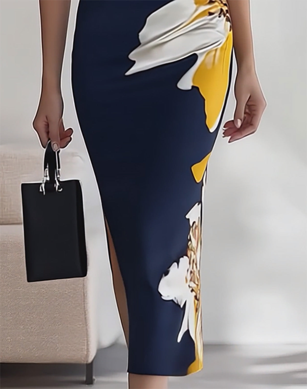 Φόρεμα με στάμπα χωρίς μανίκια