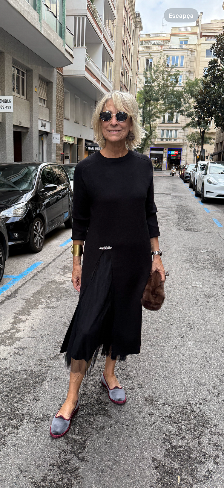 πλεκτό φόρεμα από τούλι