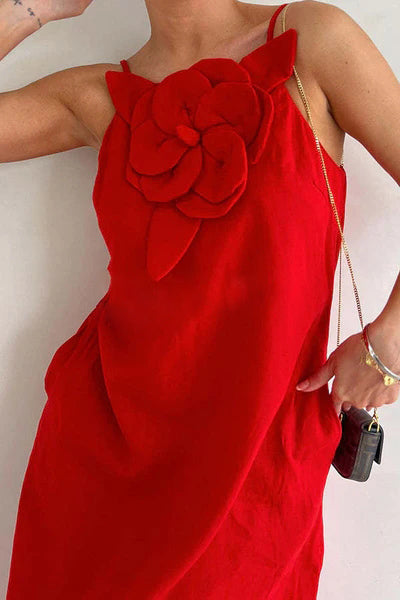 Μακρύ φόρεμα από λινό μείγμα 2025