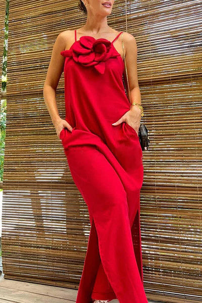 Μακρύ φόρεμα από λινό μείγμα 2025