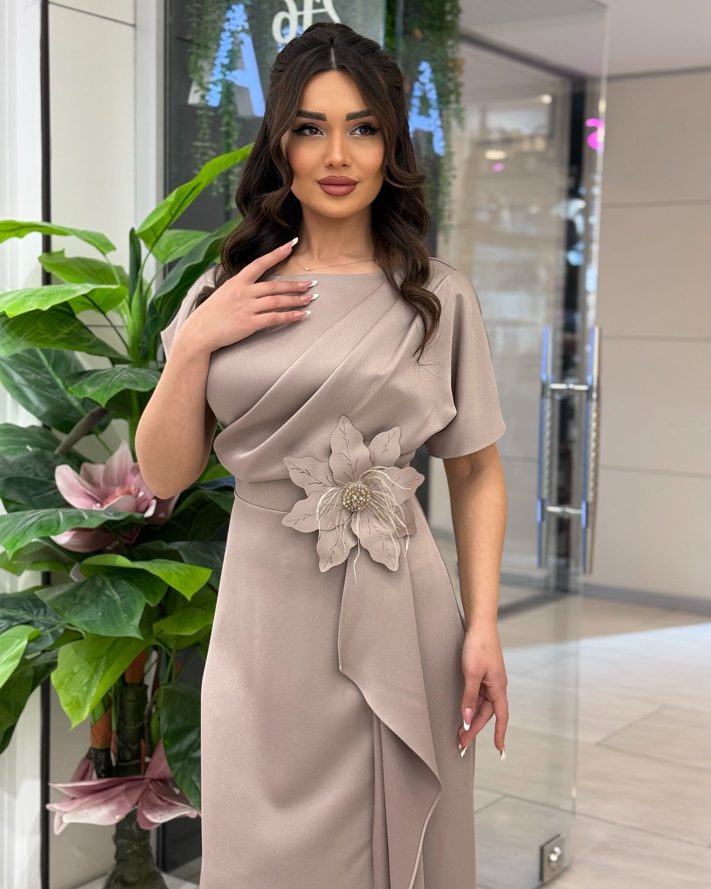 🌼Κομψό σέξι φόρεμα με λουλούδια για γυναίκες