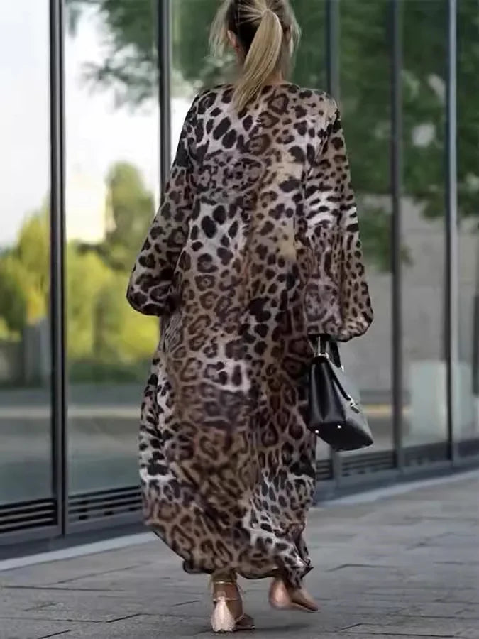 Μακριά φούστα με λεοπάρ δαντέλα