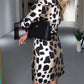 Γυναικείο casual φόρεμα με λεοπάρ print