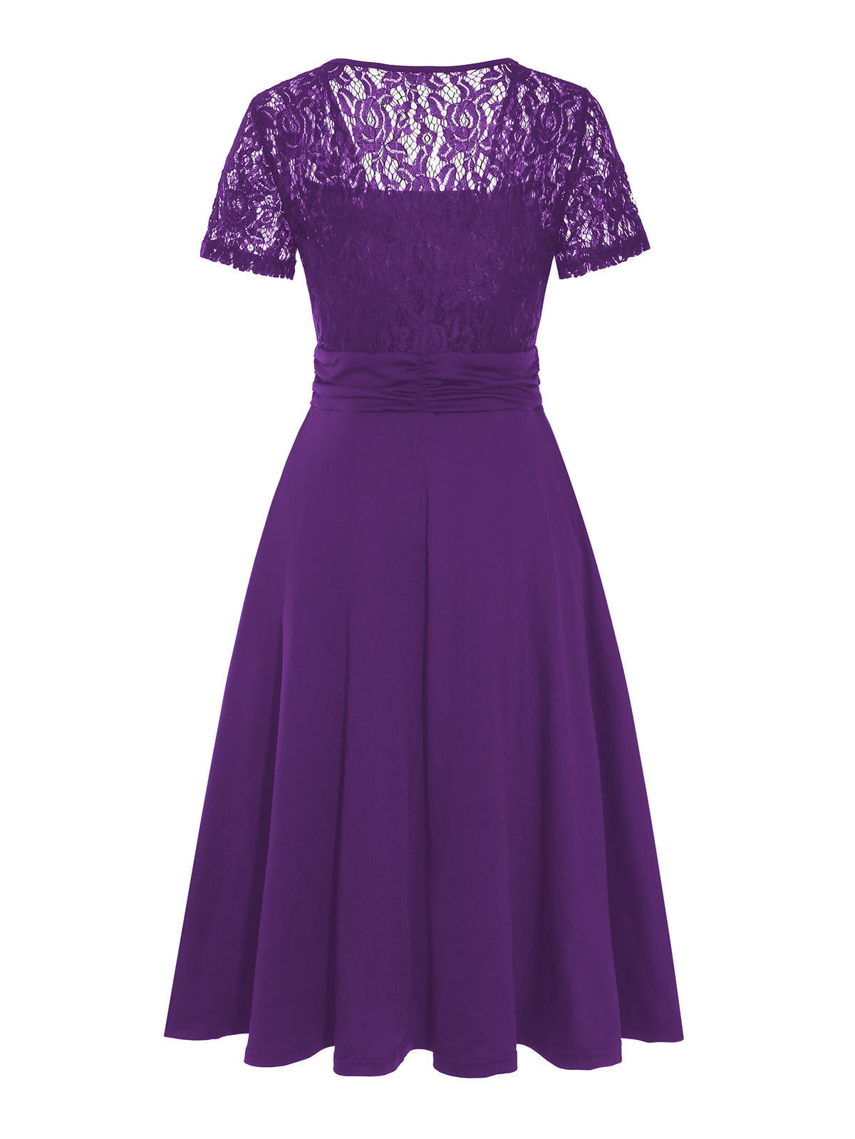 Κομψό γυναικείο φόρεμα με δαντέλα και V λαιμόκοψη