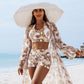 Τριπλό τυπωμένο μαγιό - Κομψό και σέξι ντύσιμο παραλίας