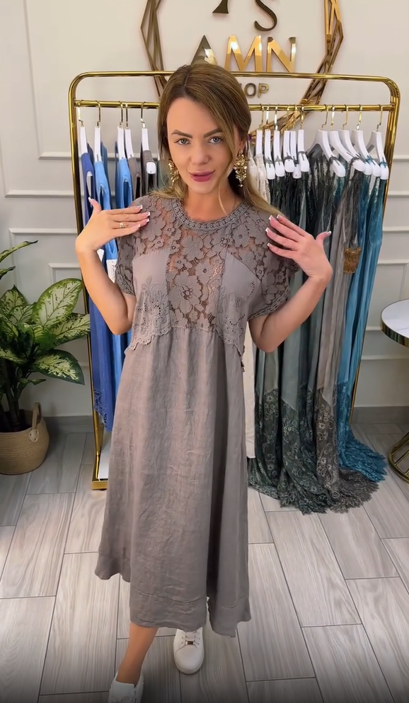 Νέο κομψό δαντελένιο φόρεμα για γυναίκες