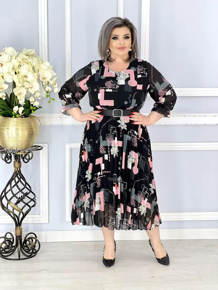 🔥😍 Φόρεμα σιφόν με στάμπα υψηλής ποιότητας S-5XL 2025