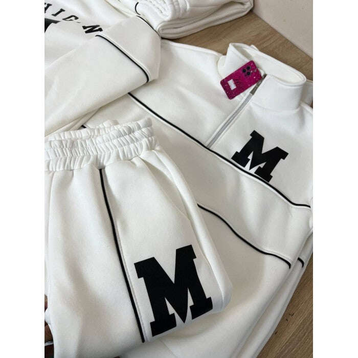 Γυναικείο casual σετ δύο τεμαχίων με μακριά μανίκια από καθαρό βαμβάκι