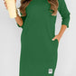 Γυναικείο βαμβακερό φόρεμα με στρογγυλή λαιμόκοψη