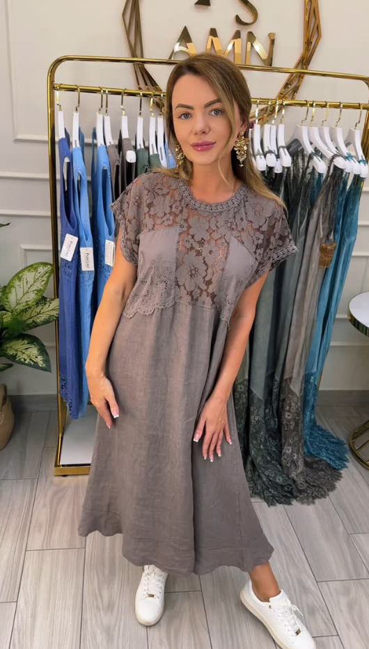 Νέο κομψό δαντελένιο φόρεμα για γυναίκες