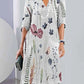 Φόρεμα με φλοράλ print με διπλή μέση