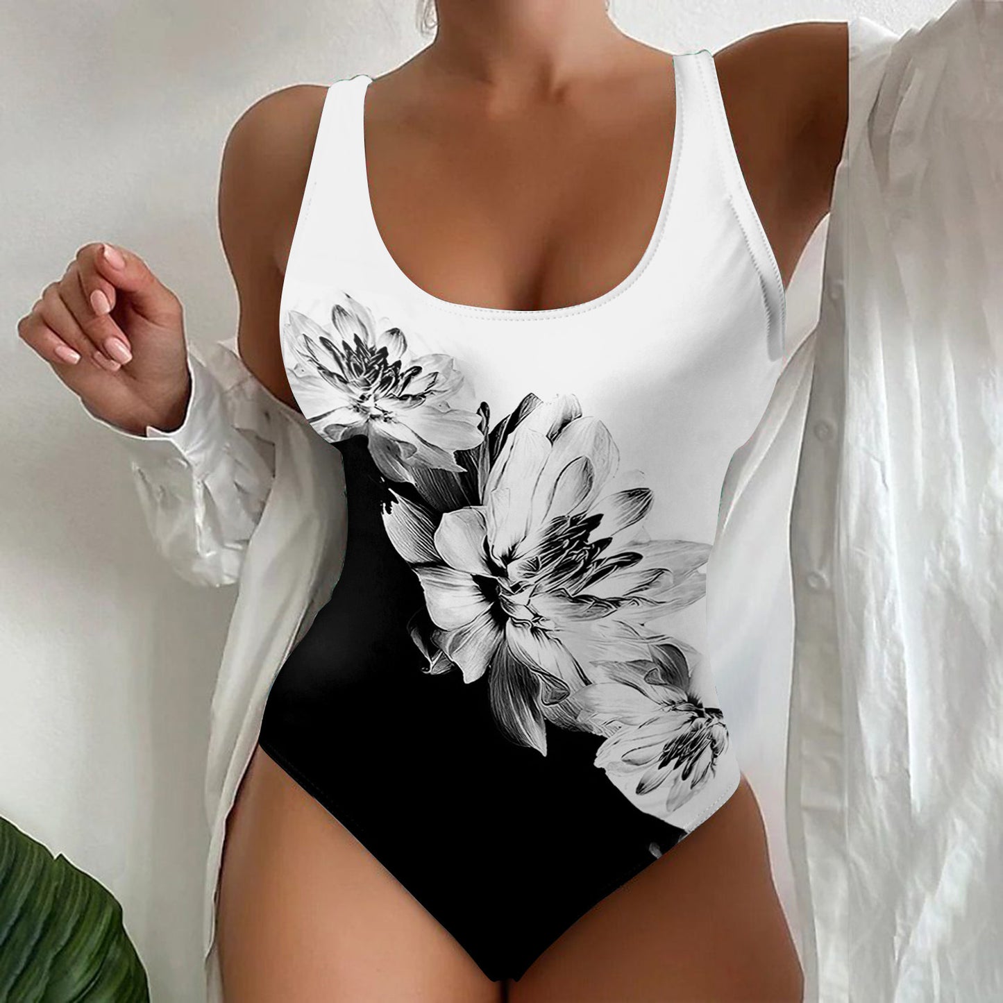 [Αγοράστε ένα, πάρτε ένα δωρεάν] Μαγιό με φλοράλ σχέδια | Γραπτώς