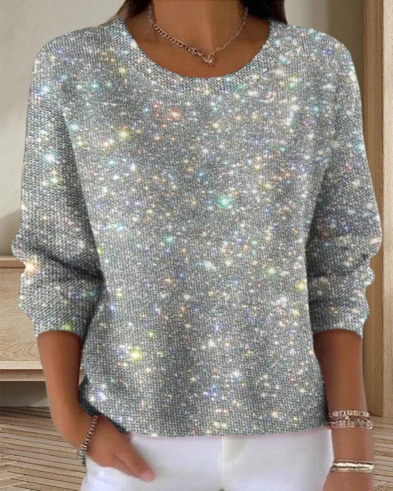 Casual φούτερ με στρογγυλή λαιμόκοψη