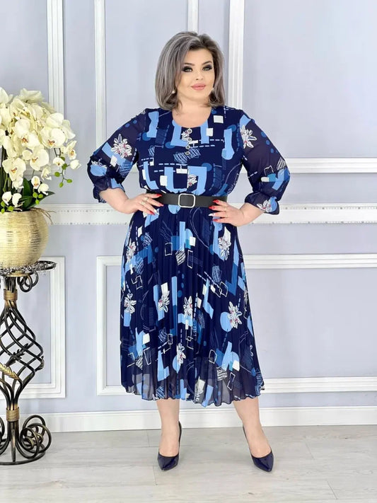 🔥😍 Φόρεμα σιφόν με στάμπα υψηλής ποιότητας S-5XL 2025