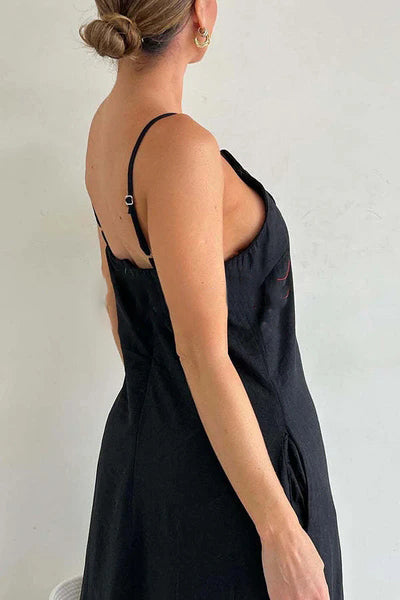 Μακρύ φόρεμα από λινό μείγμα 2025