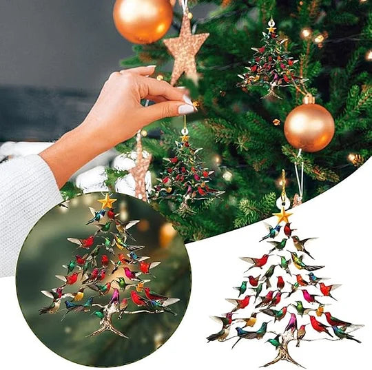 🎄Νέο το 2025 - 49% έκπτωση - 🐦Χριστουγεννιάτικη διακόσμηση με θέμα το κολίβριο💠✨