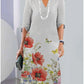 Φόρεμα με φλοράλ print με διπλή μέση